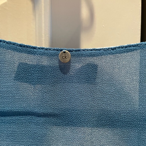 ‼️☀️🎉Calvin Klein Jeans Tank🎉☀️‼️Gorgeous Deep Blue Teal.Size LargeNever Worn - Picture 5 of 5